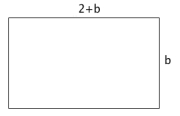 et rektangel med sidelengder 2+b og b